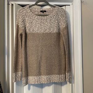 Fate Tan & White Knit Sweater. Like New!